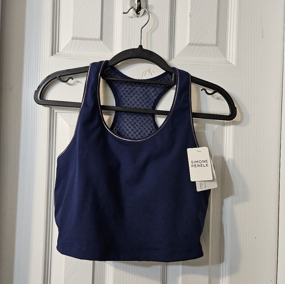 NWT Simone Perele Harmony Racerback Tank Top in Blue - Picture 3 of 7